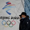 Biểu tượng Olympic mùa Đông 2022 tại Bắc Kinh, Trung Quốc, ngày 1/12/2021. (Ảnh: AFP/TTXVN) 