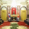[Photo] Chủ tịch nước Nguyễn Xuân Phúc tiếp Thủ tướng Lào
