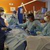 Nhân viên y tế điều trị cho bệnh nhân COVID-19 tại bệnh viện ở London, Anh. (Ảnh: AFP/TTXVN) 