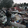 Cảnh sát Israel phá dỡ nhà ở của một gia đình người Palestine ở khu vực Sheikh Jarrah, Đông Jerusalem, ngày 19/1/2022. (Ảnh: AFP/TTXVN) 