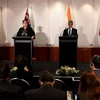 Ngoại trưởng Mỹ Antony Blinken, Ngoại trưởng Australia Marise Payne, Ngoại trưởng Ấn Độ Subrahmanyam Jaishankar và Ngoại trưởng Nhật Bản Yoshimasa Hayashi tại cuộc họp báo ở Melbourne, Australia ngày 11/2. (Ảnh: AFP/TTXVN) 