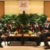 Bộ trưởng Quốc phòng Phan Văn Giang hội đàm với Bộ trưởng Quốc phòng Ng Eng Hen. (Ảnh: Lê Dương/TTXVN) 