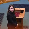 Tổng thống Hungary Katalin Novak tuyên thệ nhậm chức tại Quốc hội ở Budapest, ngày 10/3/2022. (Ảnh: AFP/TTXVN) 