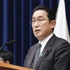 Thủ tướng Nhật Bản Fumio Kishida trong cuộc họp báo tại Tokyo ngày 17/2/2022. (Ảnh: Kyodo/TTXVN) 