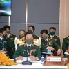 Phái đoàn quân sự cấp cao Việt Nam dự hội nghị. (Ảnh: Trần Long/TTXVN) 