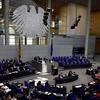 Thủ tướng Đức Olaf Scholz phát biểu trước Quốc hội liên bang ở Berlin, ngày 23/3/2022. (Ảnh: AFP/TTXVN) 
