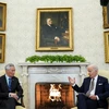 Tổng thống Mỹ Joe Biden và Thủ tướng Singapore Lý Hiển Long tại Nhà Trắng. (Nguồn: Reuters) 