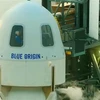 Tàu vũ trụ New Shepard của công ty Blue Origin tại Van Horn, Texas, Mỹ, ngày 20/7/2021. (Ảnh: AFP/TTXVN) 