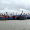 Tàu thuyền neo đậu tại cảng Tịnh Kỳ. (Ảnh: Lê Ngọc Phước/TTXVN) 