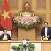 Thủ tướng Phạm Minh Chính phát biểu tại cuộc họp với Đảng đoàn Quốc hội. (Ảnh: Dương Giang/TTXVN) 