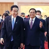 [Photo] Thủ tướng chủ trì chiêu đãi chào mừng Thủ tướng Nhật Bản