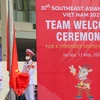 Hình ảnh tại Lễ thượng cờ Đại hội thể thao Đông Nam Á lần thứ 31. (Ảnh: Lê Minh Sơn/Vietnam+) 