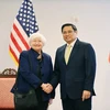 Thủ tướng Phạm Minh Chính tiếp bà Janet Yellen, Bộ trưởng Tài chính Hoa Kỳ. (Ảnh: Dương Giang/TTXVN) 