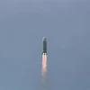 Vụ phóng tên lửa đạn đạo liên lục địa tại địa điểm không xác định ở Triều Tiên ngày 24/3/2022. (Ảnh: AFP/TTXVN) 