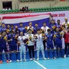 Đội tuyển futsal nam Thái Lan 5 lần liên tiếp đoạt huy chương Vàng tại các kỳ SEA Games. (Ảnh: Đại Nghĩa/TTXVN) 