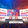 VĐV đội tuyển Việt Nam thi đấu nội dung Liên quân Mobile. (Ảnh: Minh Đông/TTXVN) 