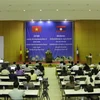 Quang cảnh buổi nói chuyện về quan hệ Lào-Việt. (Ảnh: Phạm Kiên/TTXVN) 
