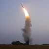Triều Tiên phóng thử tên lửa phòng không mới của Học viện Khoa học quốc phòng, ngày 30/9/2021. (Ảnh: KCNA/TTXVN) 