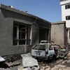 Hiện trường một vụ đánh bom ở Kabul, Afghanistan. (Ảnh: THX/TTXVN) 