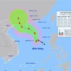 Bản đồ đường đi của bão CHABA trên biển Đông. (Ảnh: TTXVN phát) 