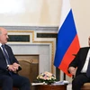 Tổng thống Nga Vladimir Putin và người đồng cấp Belarus Alexander Lukasenko. (Nguồn: Sputnik) 