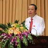 Chủ tịch Hội đồng Nhân dân tỉnh Bắc Ninh Nguyễn Quốc Chung. (Ảnh: Thanh Thương/TTXVN) 