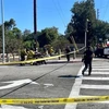 Cảnh sát phong tỏa hiện trường vụ nổ súng ở Los Angeles, bang California (Mỹ) ngày 25/7/2022. (Ảnh: The New York Times/TTXVN) 