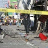 Hiện trường một vụ đánh bom tại bến xe buýt ở Zamboanga, Mindanao, Philippines. (Ảnh: AFP/TTXVN) 