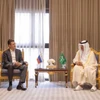 Bộ Năng lượng Saudi Arabia Abdulaziz bin Salman và Phó Thủ tướng Nga Alexander Novak. (Nguồn: Twitter) 