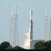 Tên lửa Falcon 9 mang theo tàu thăm dò Danuri của Hàn Quốc rời bệ phóng tại Trạm vũ trụ Cape Canaveral ở Florida, Mỹ ngày 5/8/2022. (Nguồn: CNN) 