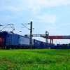Chuyến tàu chở hàng khởi hành từ Tây An, Trung Quốc đến Hamburg, Đức. (Nguồn: Tập đoàn Đường sắt Nhà nước Trung Quốc) 