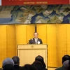 Đại sứ Việt Nam tại Nhật Bản Vũ Hồng Nam phát biểu khai mạc. (Ảnh: Đào Thanh Tùng/TTXVN) 