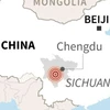 Động đất xảy ra tại một vùng núi của huyện Lô Định, thuộc tỉnh Tứ Xuyên, Tây Nam Trung Quốc. (Nguồn: channelnewsasia.com) 