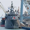 Khinh hạm Kemalreis của Thổ Nhĩ Kỳ neo tại cảng Haifa của Israel ngày 3/9/2022. (Ảnh: AFP/TTXVN) 