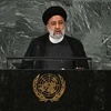 Tổng thống Iran Ebrahim Raisi phát biểu tại Khóa 77 Đại hội đồng LHQ ở New York, Mỹ ngày 21/9/2022. (Ảnh: AFP/TTXVN) 