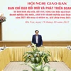 Phó Thủ tướng Lê Minh Khái phát biểu tại hội nghị. (Ảnh: An Đăng/TTXVN) 