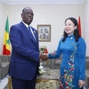 Phó Chủ tịch nước Võ Thị Ánh Xuân gặp Tổng thống Senegal Macky Sall. (Ảnh: Lâm Khánh/TTXVN)