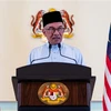 Thủ tướng Malaysia Anwar Ibrahim phát biểu sau khi công bố thành phần nội các mới tại Putrajaya, Malaysia, ngày 2/12/2022. (Ảnh: THX/TTXVN)