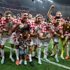 Đội tuyển Croatia giành hạng 3 World Cup 2022 sau khi chiến thắng đội tuyển Maroc 2-1. (Ảnh: AFP/TTXVN)