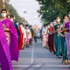 Diễu hành trong lễ hội Songkran ở Ayutthaya, Thái Lan. (Ảnh: THX/TTXVN)