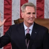 Tân Chủ tịch Hạ viện Mỹ Kevin McCarthy tuyên thệ nhậm chức tại Quốc hội Mỹ ở Washington DC., ngày 7/1/2023. (Ảnh: AFP/TTXVN)