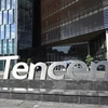 Biểu tượng công ty công nghệ Tencent tại trụ sở ở Thâm Quyến, tỉnh Quảng Đông, Trung Quốc, ngày 10/7/2022. (Ảnh: AFP/TTXVN)