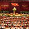 Tổng Bí thư Nguyễn Phú Trọng phát biểu bế mạc Hội nghị lần 6 Ban Chấp hành Trung ương Đảng khóa XIII. (Ảnh: Trí Dũng/TTXVN)