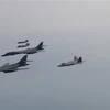 Các máy bay chiến đấu của Hàn Quốc và Mỹ tham gia cuộc tập trận không quân không trên Hoàng Hải ngày 1/2/2023. (Ảnh: Yonhap/TTXVN)