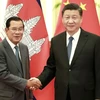 Thủ tướng Hun Sen dự kiến sẽ có các cuộc hội kiến, hội đàm, làm việc với Chủ tịch Trung Quốc Tập Cận Bình. (Nguồn: Xinhua)