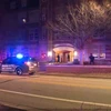 Cảnh sát được triển khai tại Đại học bang Michigan, Mỹ sau vụ xả súng tối 13/2/2023. (Ảnh: Fox19/TTXVN)