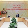 Thủ tướng Phạm Minh Chính phát biểu tại Hội nghị về công tác phối hợp giữa Ban cán sự Đảng Chính phủ và Đảng đoàn Quốc hội năm 2023. (Ảnh: Dương Giang/TTXVN) 