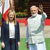 Thủ tướng Ấn Độ Narendra Modi (phải) trong cuộc gặp Thủ tướng Italy Giorgia Meloni tại New Delhi ngày 2/3/2023. (Ảnh: AFP/TTXVN)