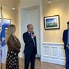 Đại sứ Việt Nam tại Pháp Đinh Toàn Thắng phát biểu trong buổi chiêu đãi khách mời hội nghị. (Ảnh: Nguyễn Thu Hà/TTXVN)