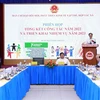 Phó Thủ tướng Lê Minh Khái, Trưởng Ban Chỉ đạo Đổi mới, phát triển kinh tế tập thể, hợp tác xã phát biểu chỉ đạo. (Ảnh: An Đăng/TTXVN)